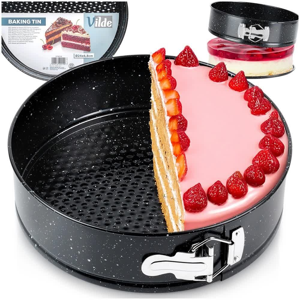 FORMA GRANITOWA TORTOWNICA FOREMKA ROZPINANA DO PIECZENIA CIASTA TORTU 24CM
