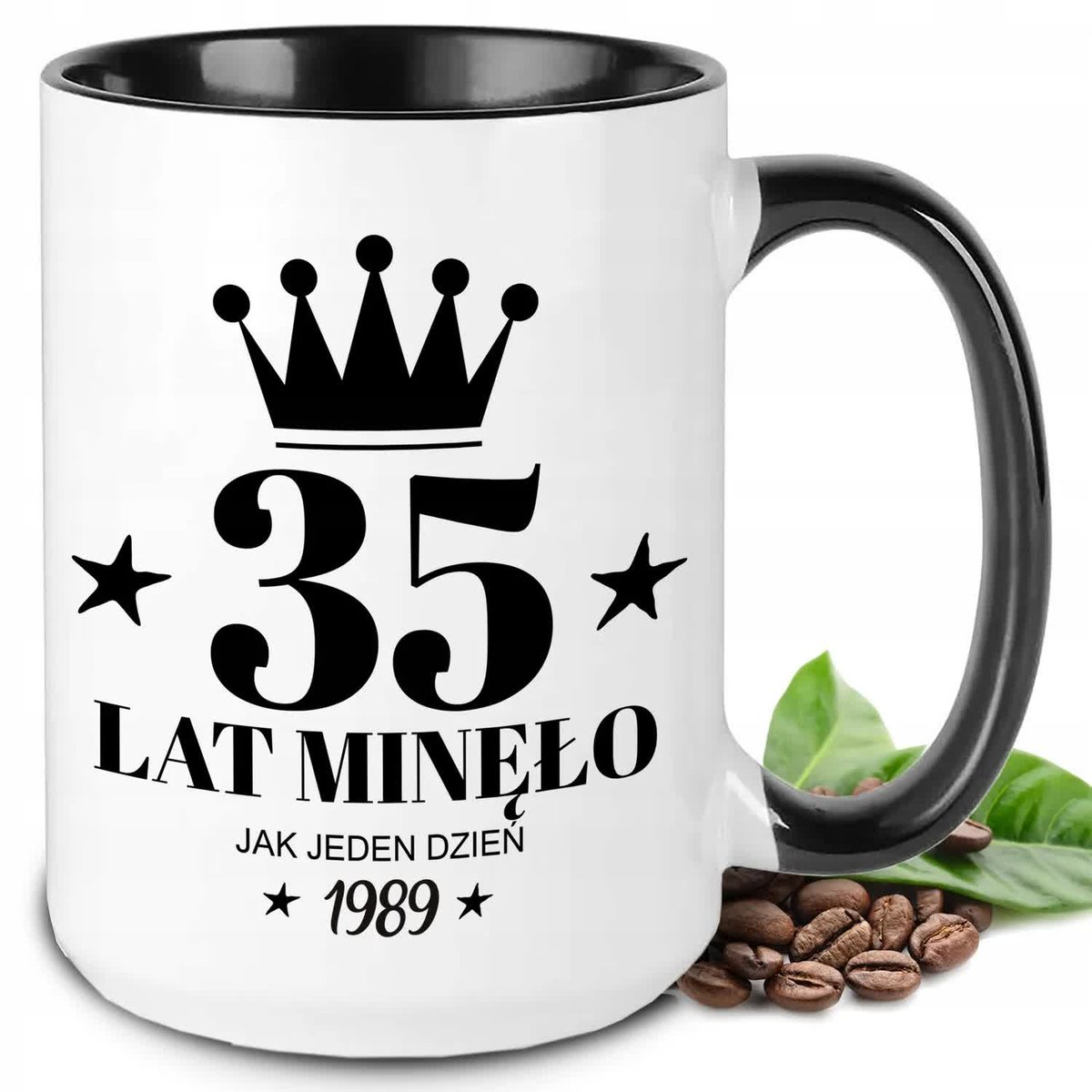 KUBEK XXL BIAŁY IDEALNY PREZENT NA 35 URODZINY ROCZKNIK 1989 WIELE WZORÓW