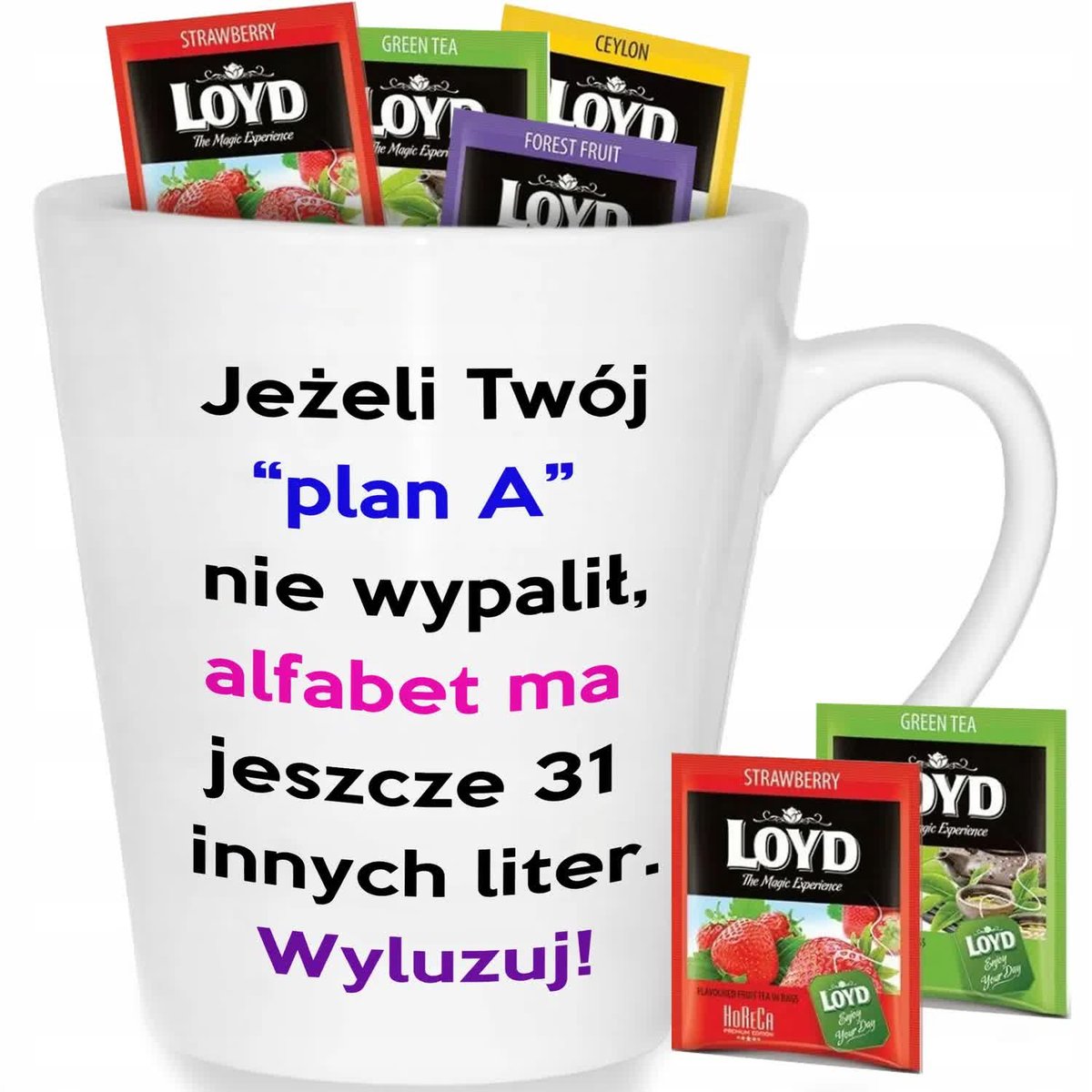 Kubek Biały Latte JEŚLI PLAN 
