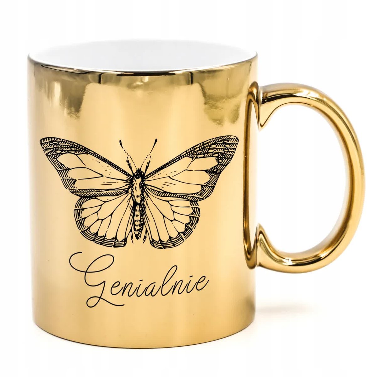 KUBEK ZŁOTY BŁYSZCZĄCY Prezent WIELE WZORÓW