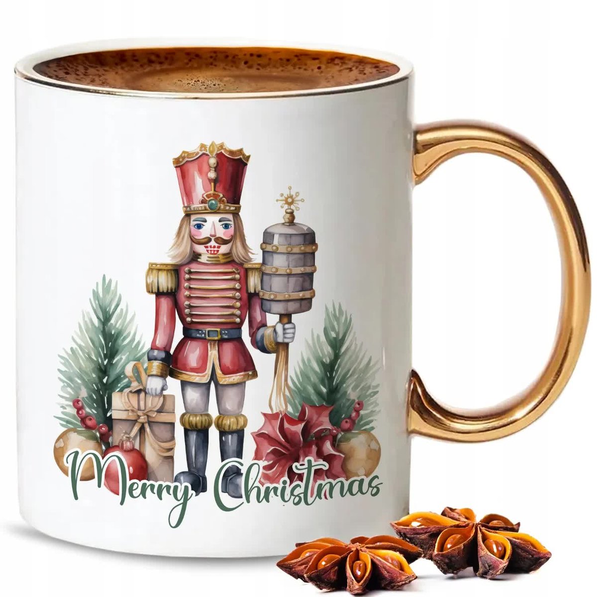 KUBEK ZŁOTE UCHO RANT PREZENT ŚWIĄTECZNY MIKOŁAJKOWY DZIADEK DO ORZECHÓW WZ