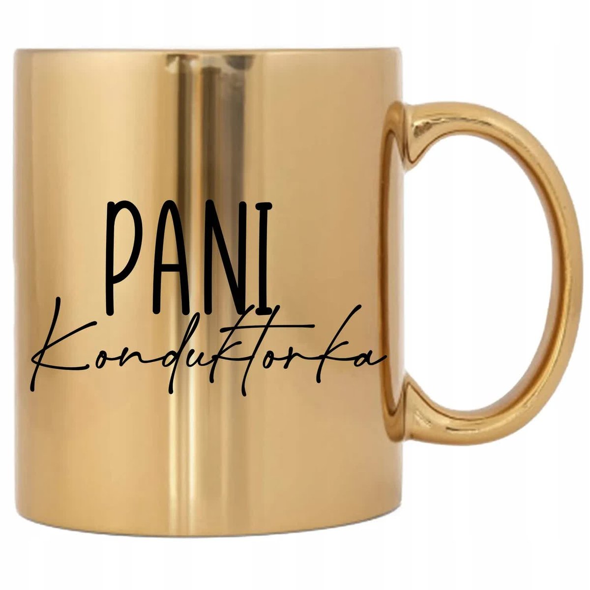 KUBEK ZŁOTY EKSLUSYWNY PREZENT NA KAŻDĄ OKAZJĘ PANI KONDUKTORKA MIX WZORÓW