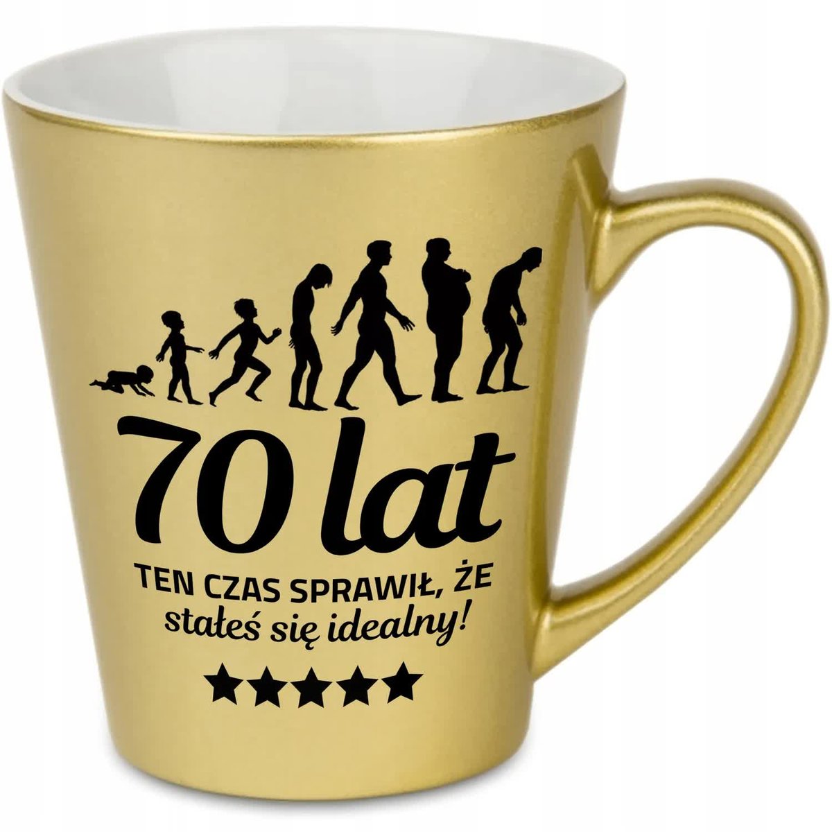KUBEK LATTE PREZENT NA 70 URODZINY TEN CZAS SPRAWIŁ ŻE JESTEŚ IDEALNY WZ