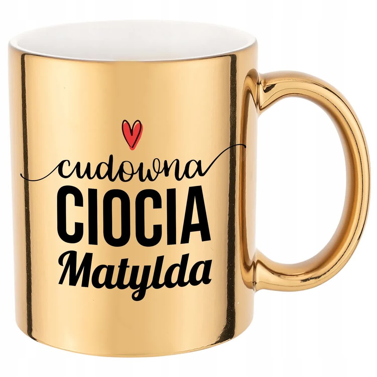 KUBEK ZŁOTY PERSONALIZOWANY Prezent dla CIOCI Wz