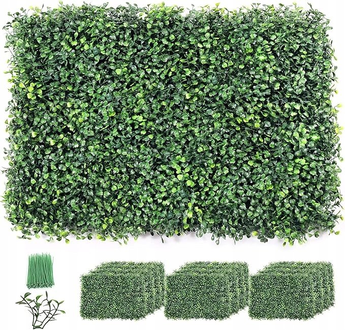 Bardzo Realistyczna Ściana ze sztucznych roślin 60x40 cm Zestaw 12 Sztuk