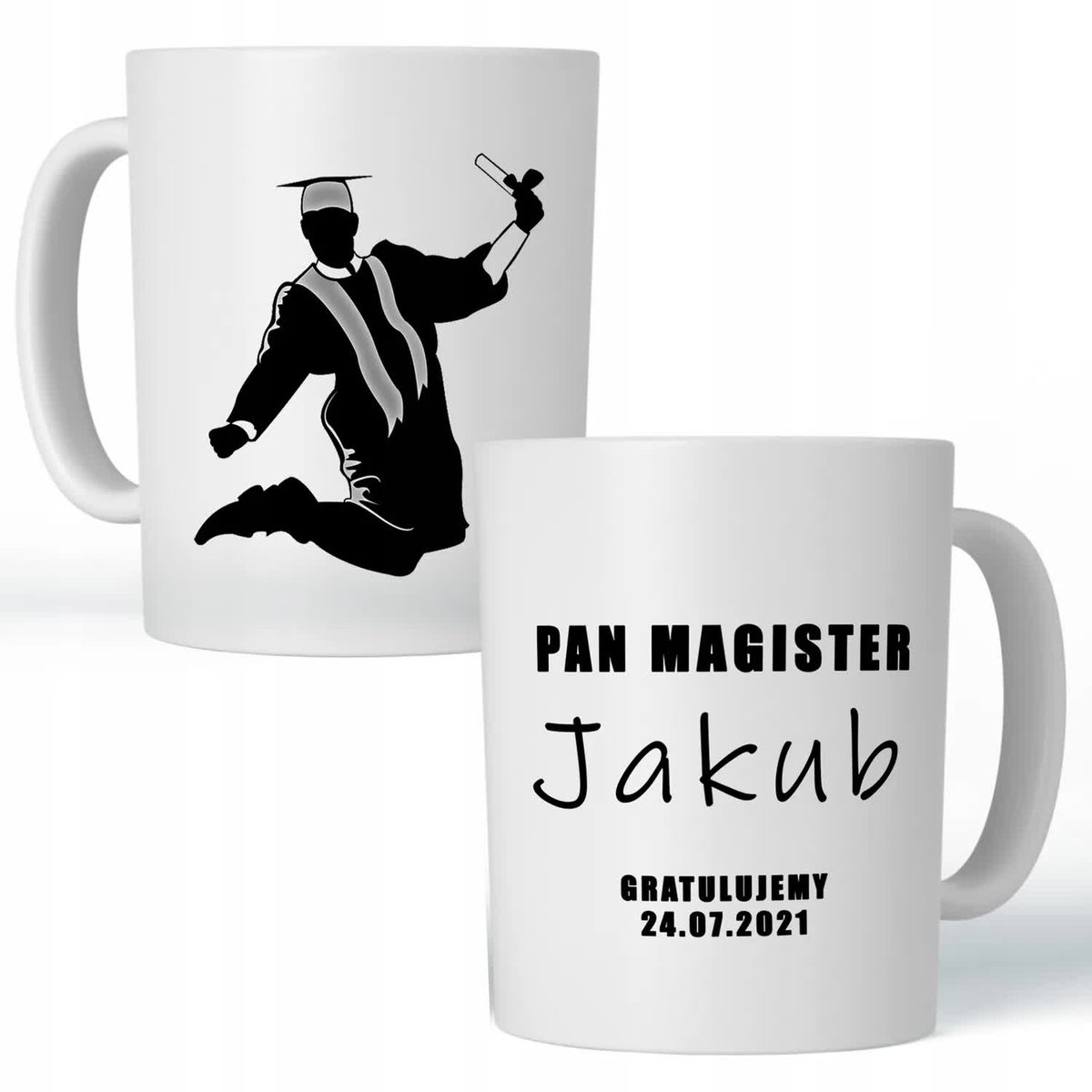 KUBEK PAN MAGISTER 02 obrona, prezent, +TWOJE IMIĘ