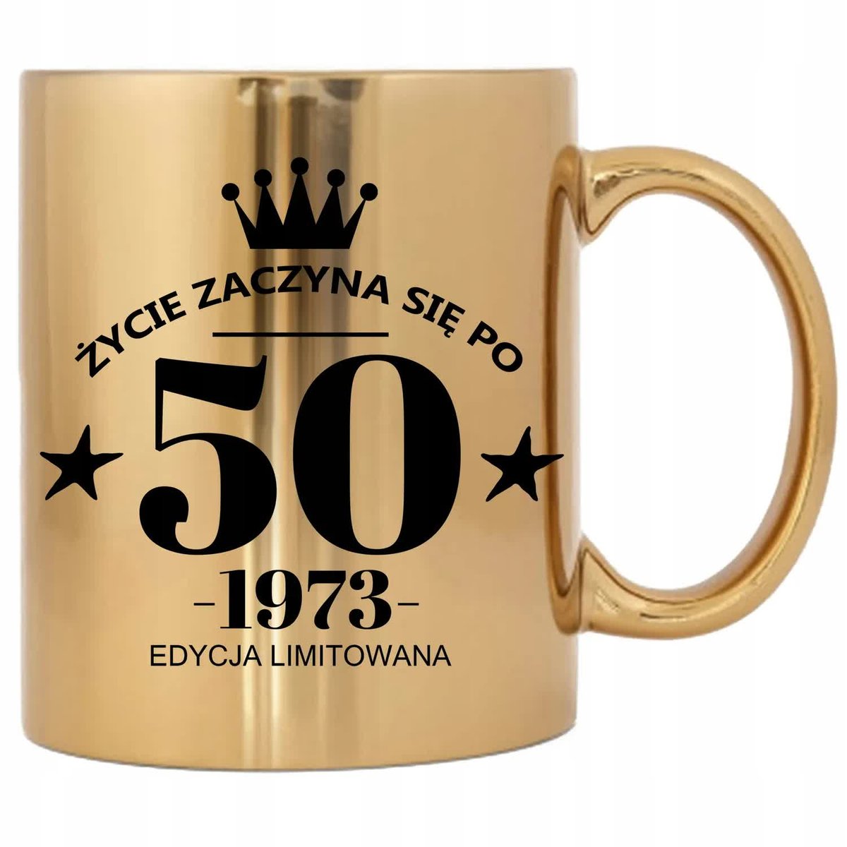 KUBEK ZŁOTY ORGINALNY PREZENT NA 50 URODZINY WZORY
