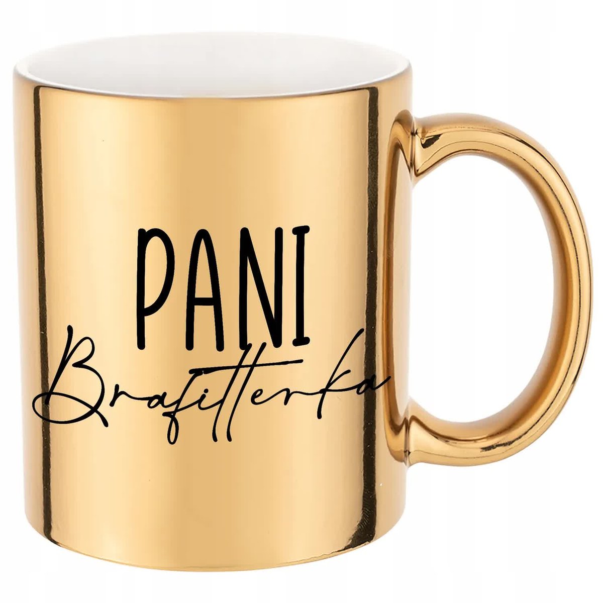 KUBEK ZŁOTY NA PREZENT DLA PANI PROJEKTANTKA WZORY