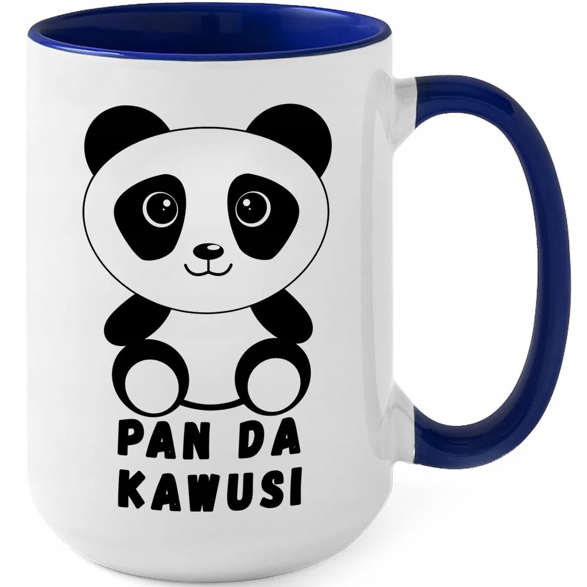 Kubek XXL Granatowy PAN DA KAWUSI Zabawny Śmieszny Prezent Wiele Wzorów