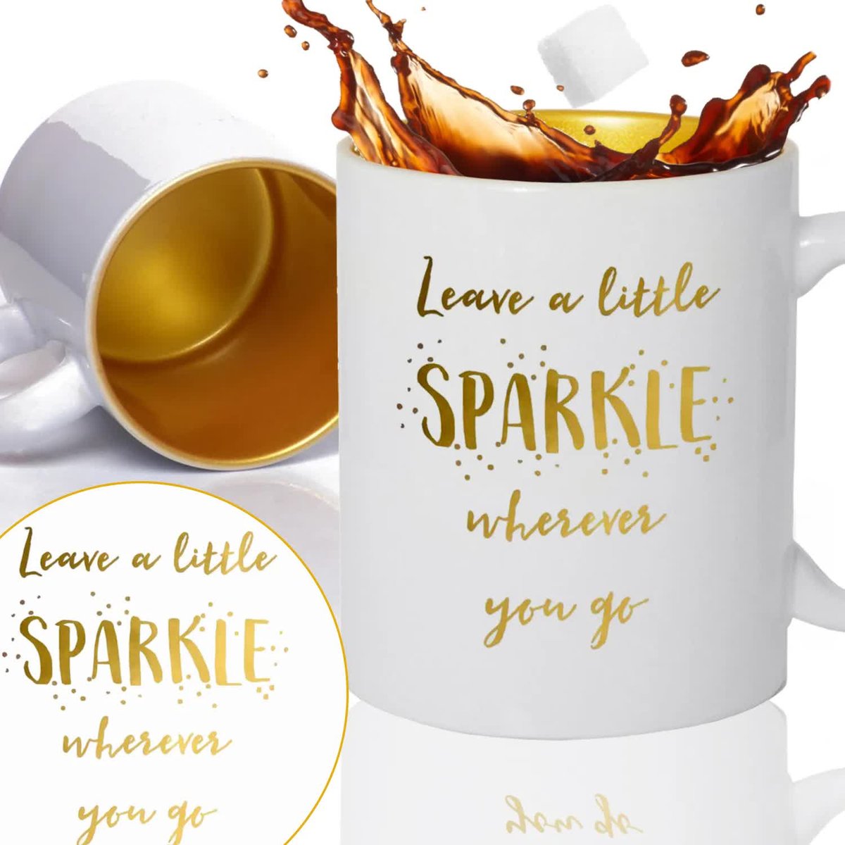 Kubek Złoty Na Prezent Urodziny LITTLE SPARKLE Wz