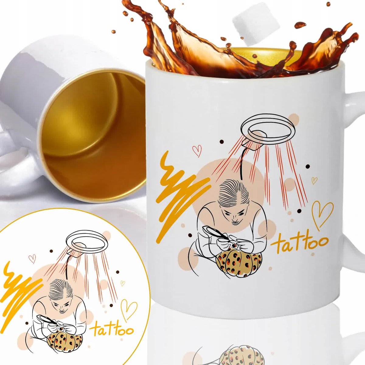Kubek Złoty Na Prezent Dla Tatuażysty TATTOO Wzory