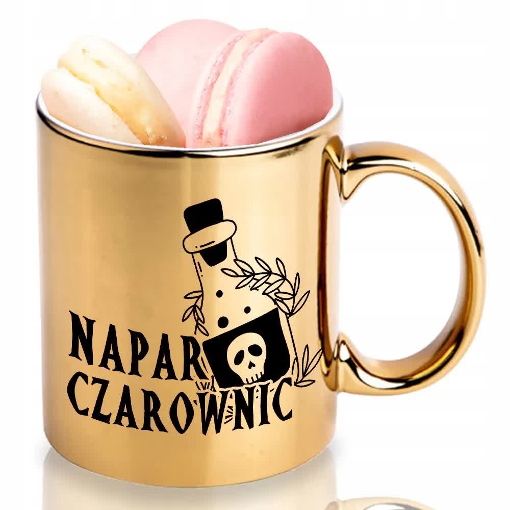 Kubek Złoty Na Prezent NAPAR CZAROWNIC Magic Wzory