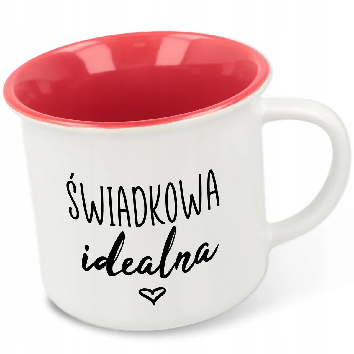 KUBEK RETRO Porcelanowy ŚWIADKOWA IDEALNA Prezent