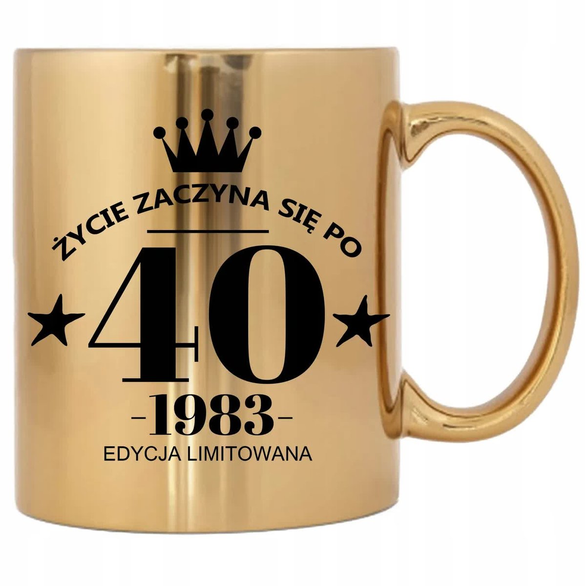 KUBEK ZŁOTY ORGINALNY PREZENT NA 40 URODZINY WZORY
