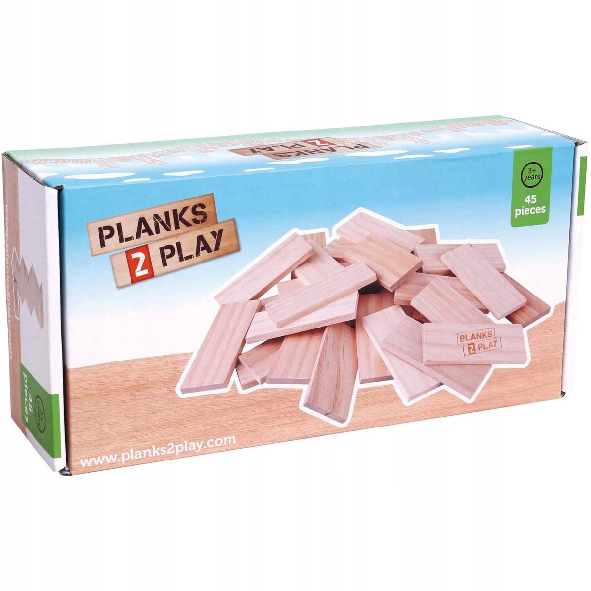 PLANKS 2 PLAY ZESTAW 30 DREWNIANYCH KLOCKÓW +3 L