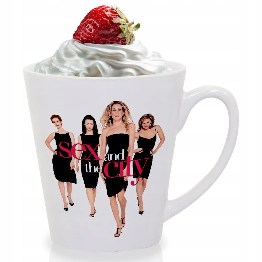 Kubek Latte Biały Elegancki SEX AND THE CITY GIRLS Prezent Dla Fanek Wzory