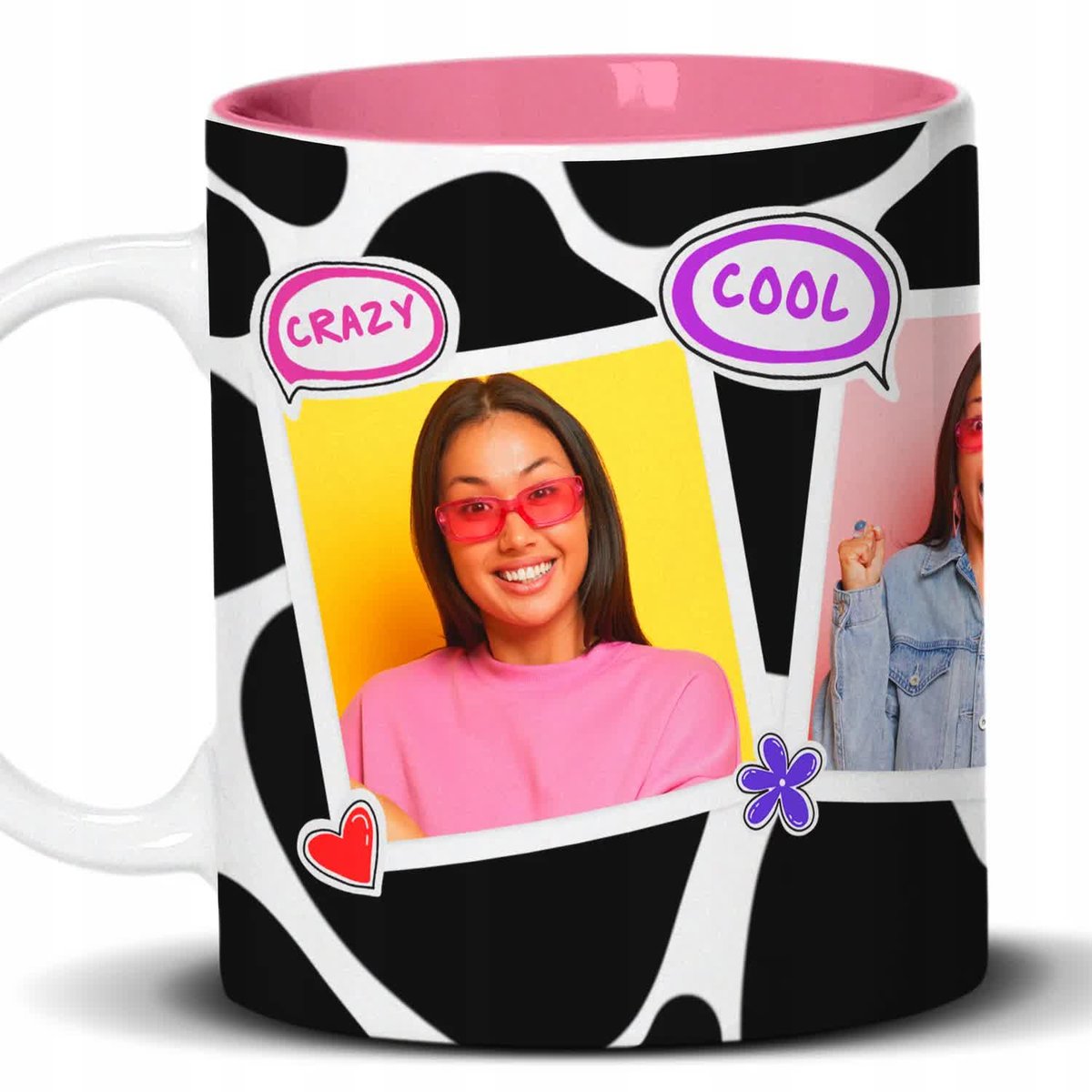 Kubek Z Nadrukiem DLA ROCZNIKA 05 Biało Różowy Kreator