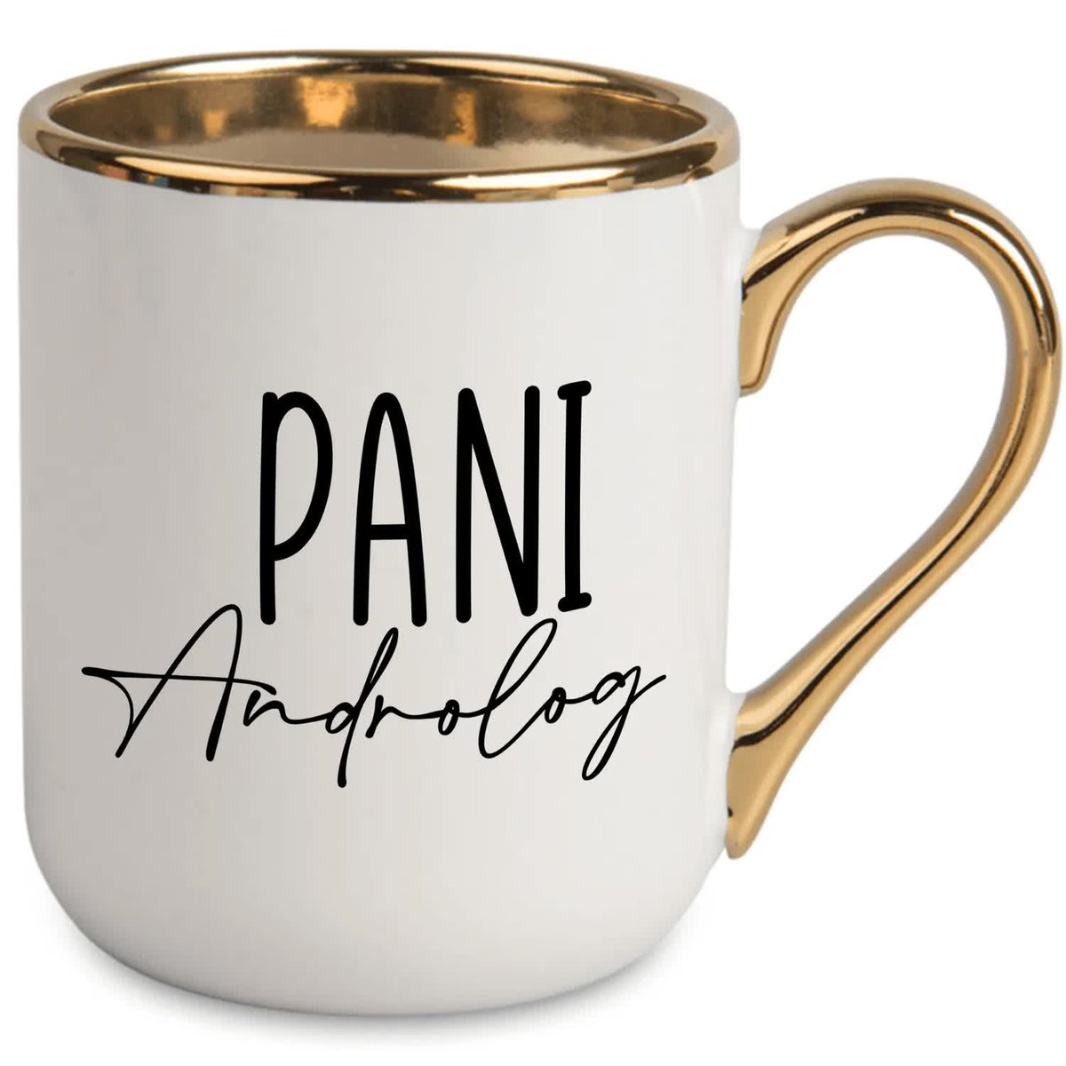 KUBEK ELEGANT BIAŁY IDEALNY PREZENT DLA PANI ANDROLOG SUPER JAKOŚĆ WZORY