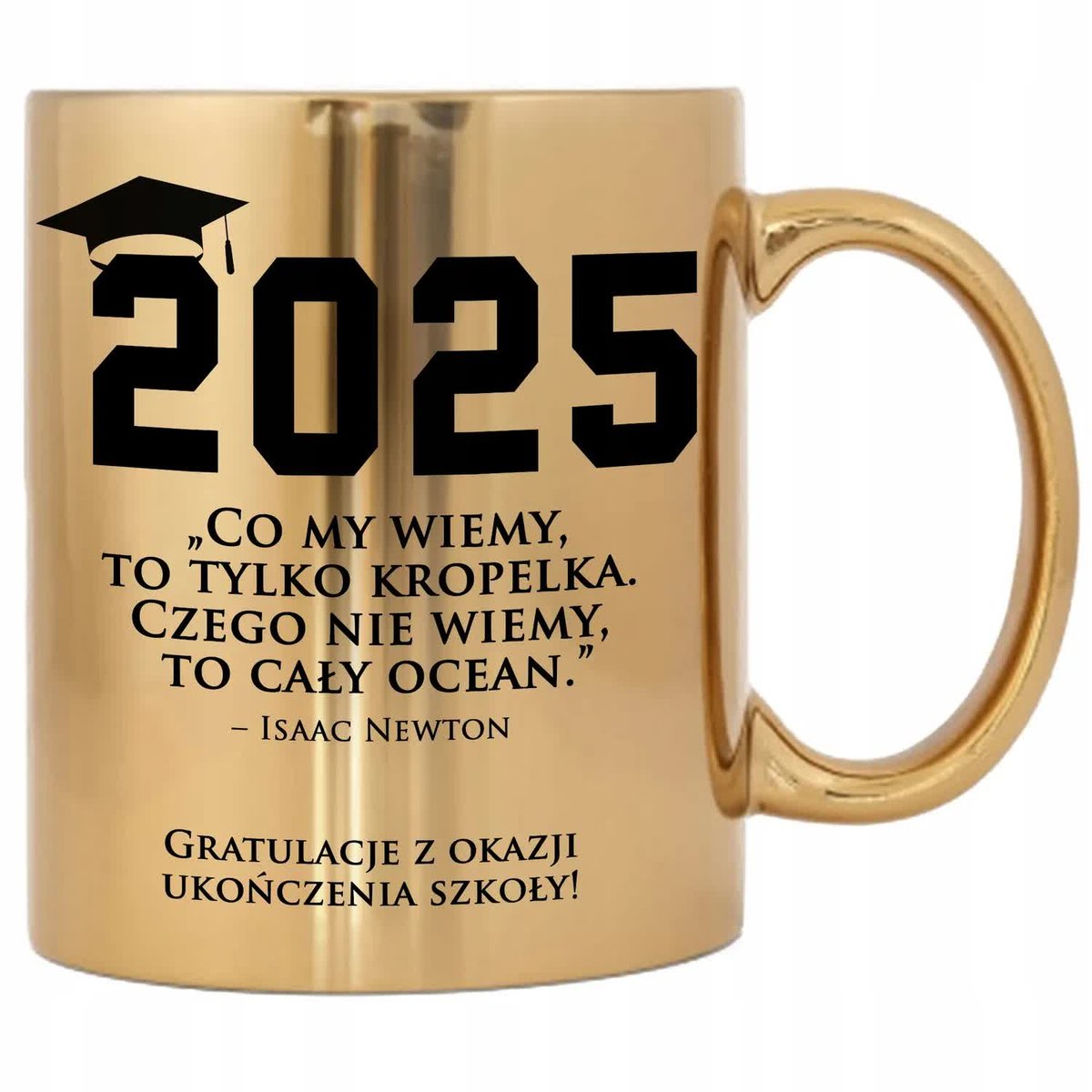 KUBEK ZŁOTY PREZENT DLA ABSOLWENTÓW Z OKAZJI UKOŃCZENIA SZKOŁY RÓZNE WZORY