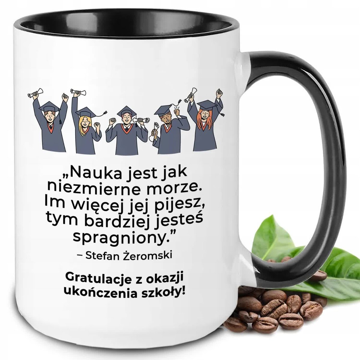 KUBEK XXL BIAŁY PREZENT DLA ABSOLWENTÓW ZAKOŃCZENIE SZKOŁY DLA UCZNIÓW WZ