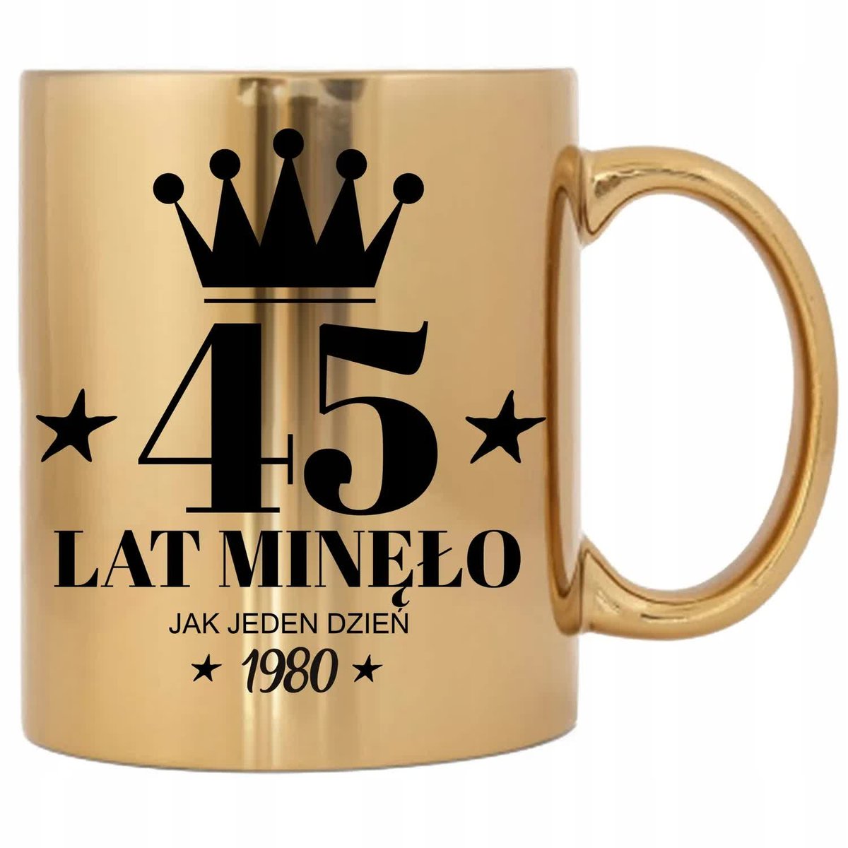 KUBEK ZŁOTY ORGINALNY PREZENT NA 45 URODZINY WZORY