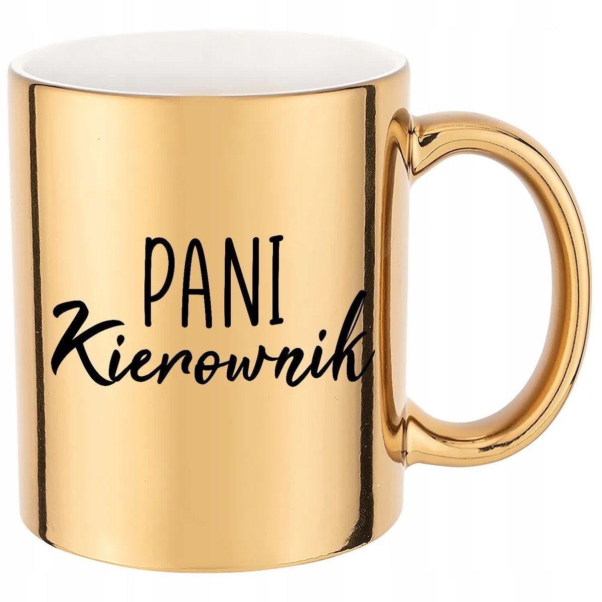 KUBEK ZŁOTY PREZENT dla PANI KIEROWNIK Dużo Wzorów