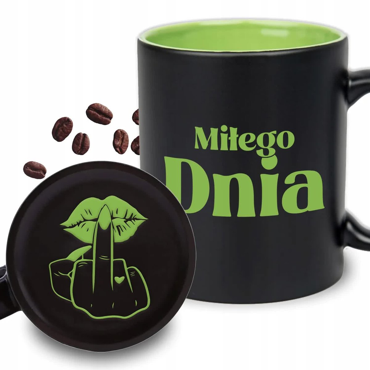 KUBEK Z GRAWEREM Zielony Upominek Na Prezent Urodziny Imieniny MIŁEGO DNIA