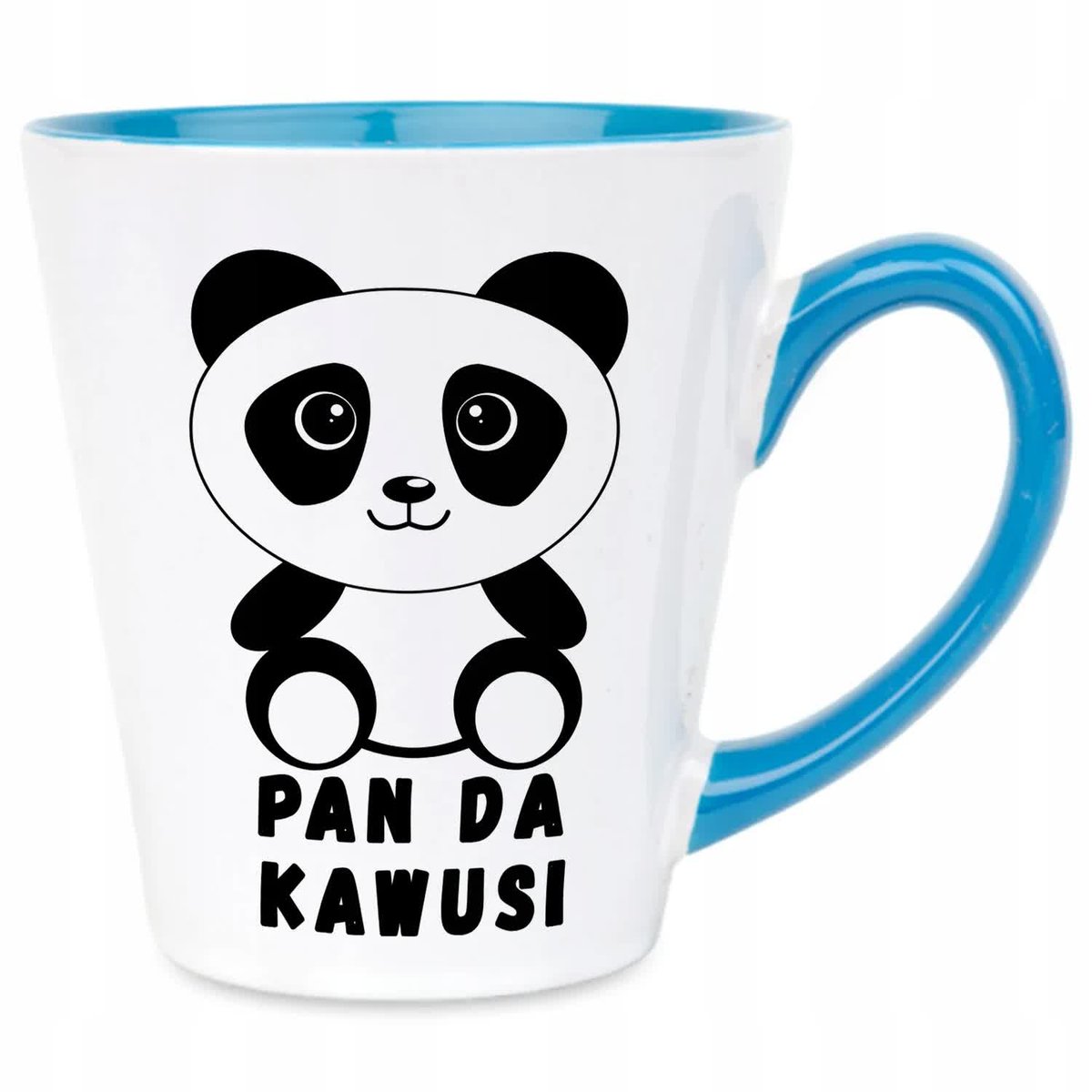 Kubek Latte Niebiesko Biały BE MY VALENTINE 300 ml Na Prezent Zabawne Wzory