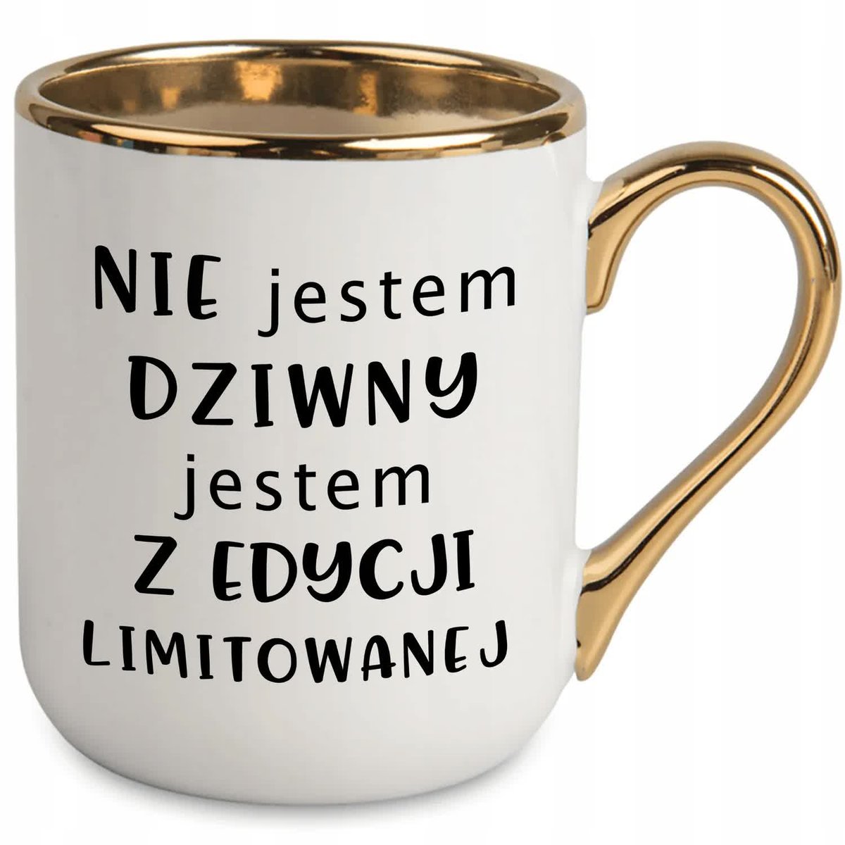 Kubek Elegant JESTEM Z EDYCJI LIMITOWANEJ Biały Na Prezent Dla Mamy WZORY