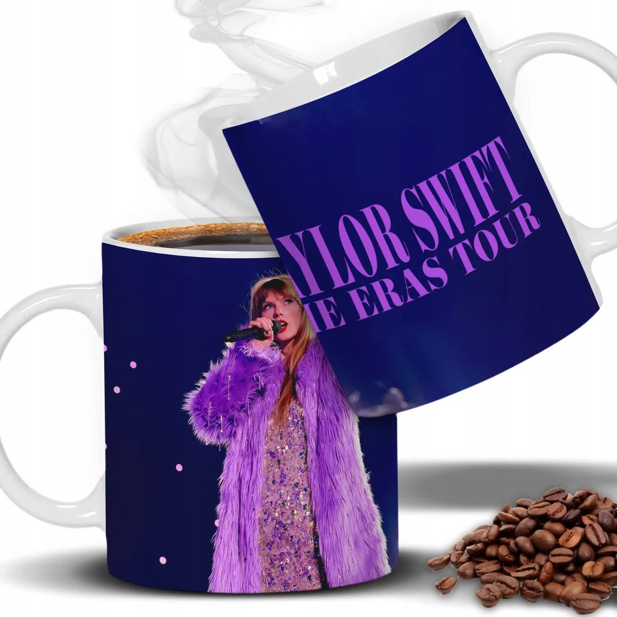 Kubek Biały ERAS TOUR TAYLOR SWIFT Merch Koncertowy Dla Fana Swifties Wzory