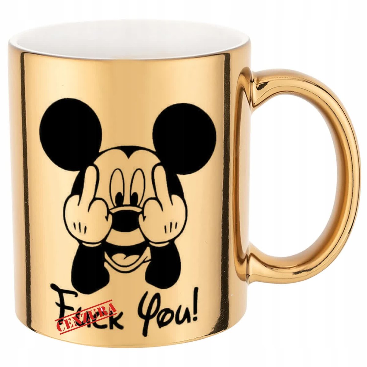 KUBEK ZŁOTY SUPER PREZENT F*CK YOU HARDCORE DLA KAŻDEGO NASTOLATKA WZORY