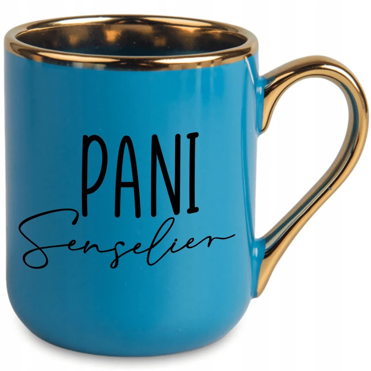 KUBEK ELEGANT NIEBIESKI IDEALNY PREZENT DLA PANI SENSELIER SUPER JAKOŚĆ WZ