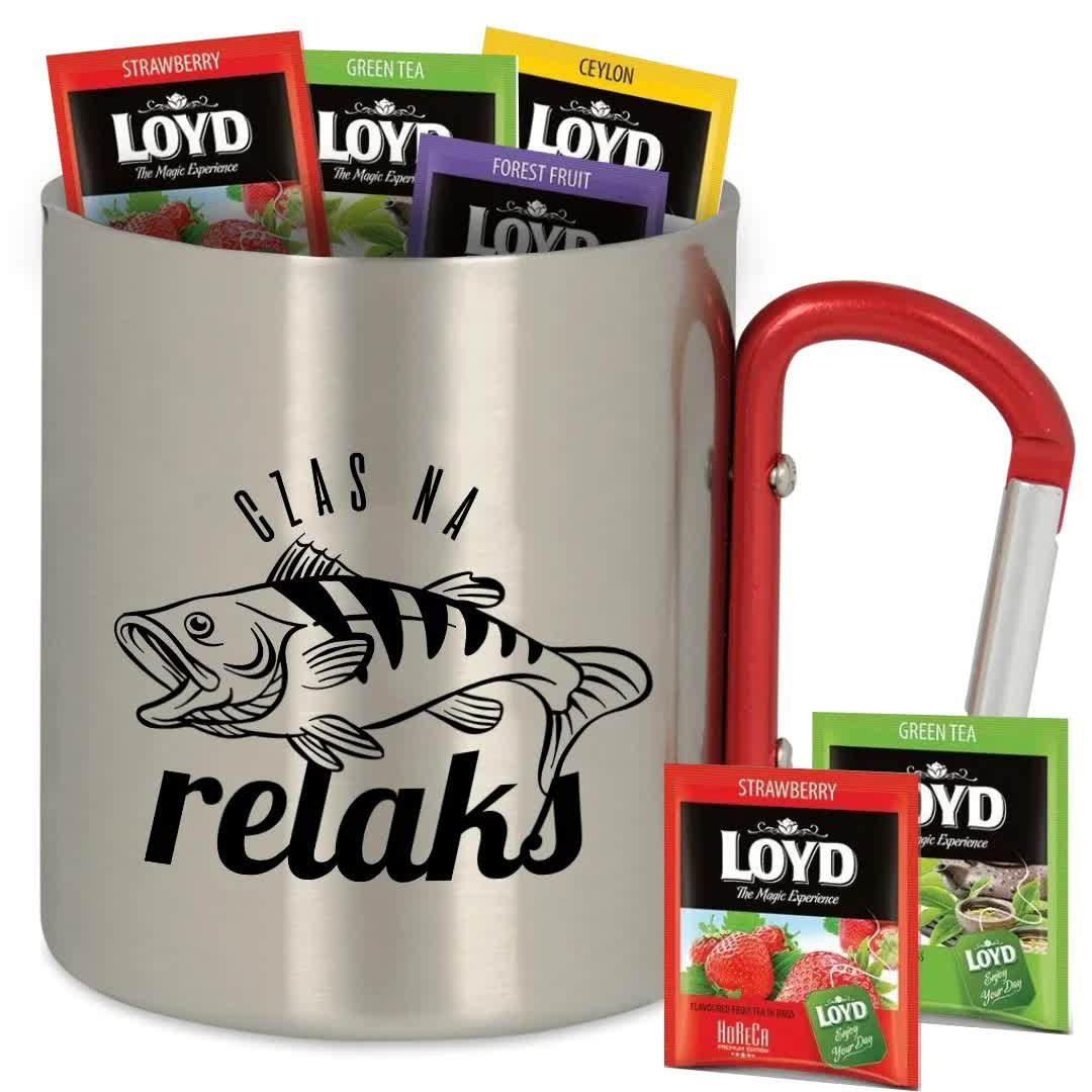 Kubek Metalowy Karabińczyk CZAS NA RELAKS + 8 Loyd Prezent Wzory