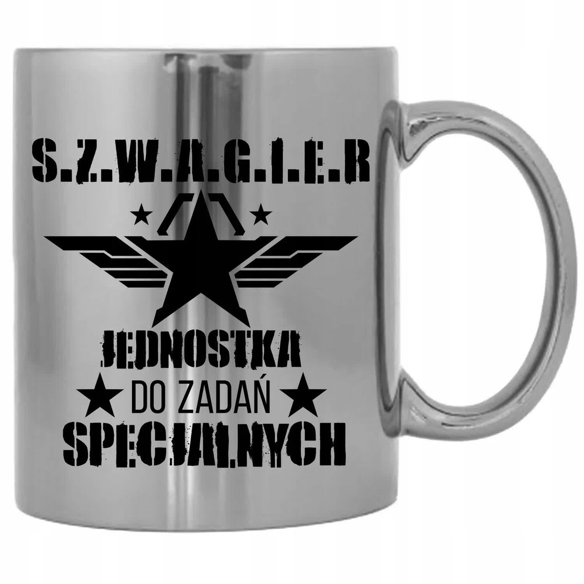 KUBEK SREBRNY PRAKTYCZNY PREZENT DLA SZWAGRA JEDNOSTKI DO ZADAŃ SPECJALNYCH