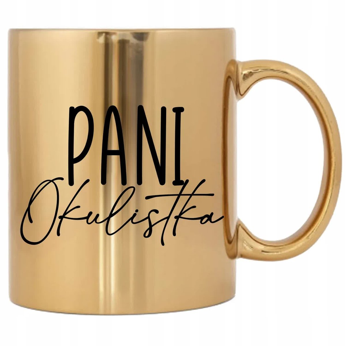 KUBEK ZŁOTY EKSLUSYWNY PREZENT NA KAŻDĄ OKAZJĘ PANI OKULISTKA WIELE WZORÓW