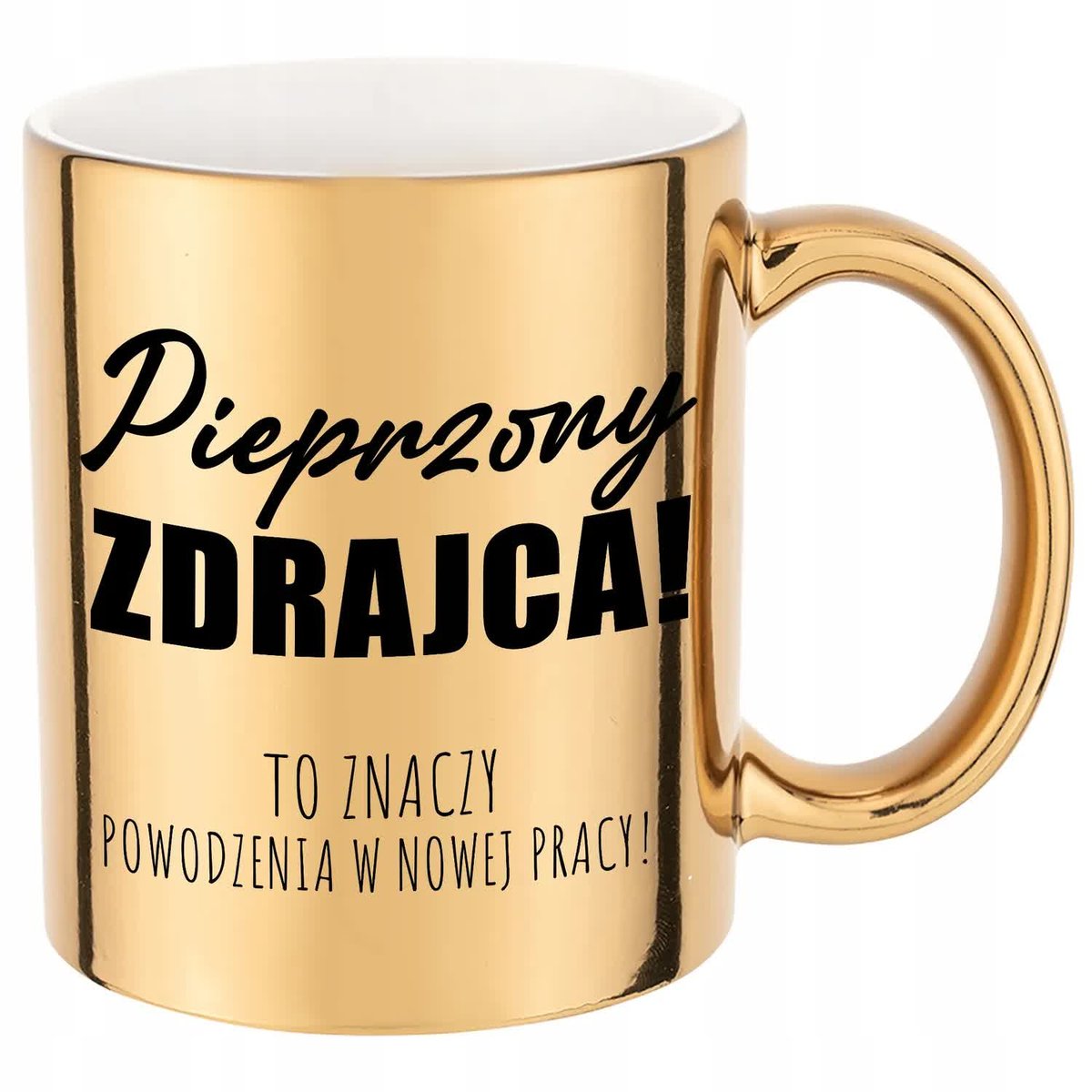 KUBEK ZŁOTY PREZENT NA POŻEGNANIE W PRACY ZDRAJCO