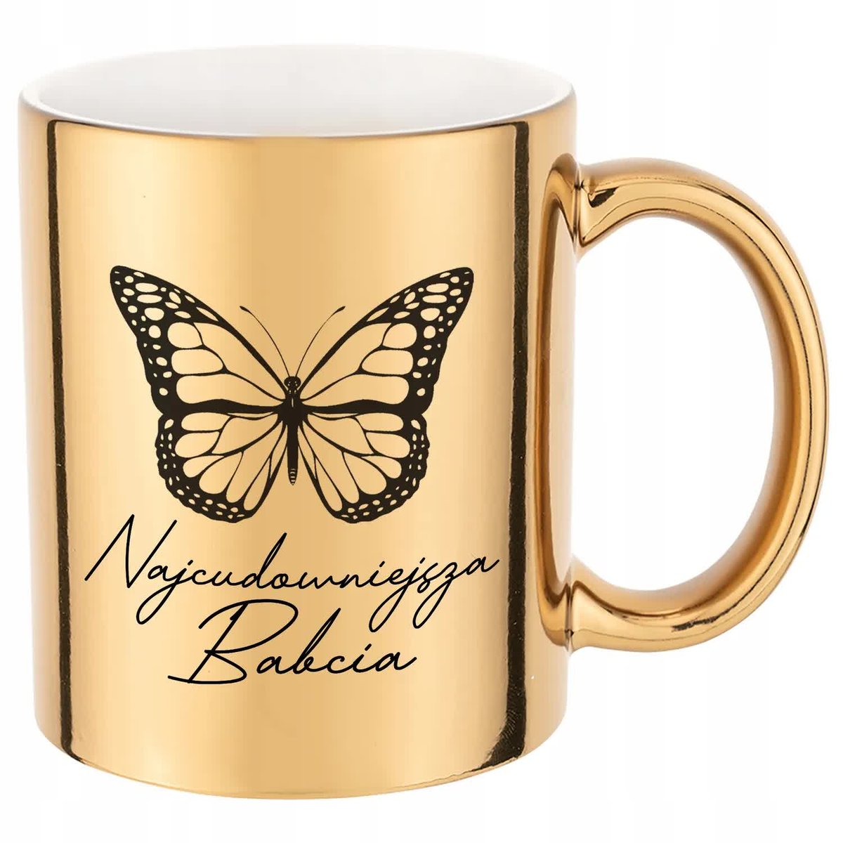 KUBEK ZŁOTY PREZENT NAJCUDOWNIEJSZA BABCIA WZORY