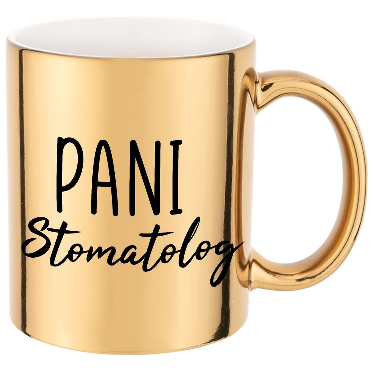 KUBEK ZŁOTY PREZENT PANI STOMATOLOG Dużo Wzorów