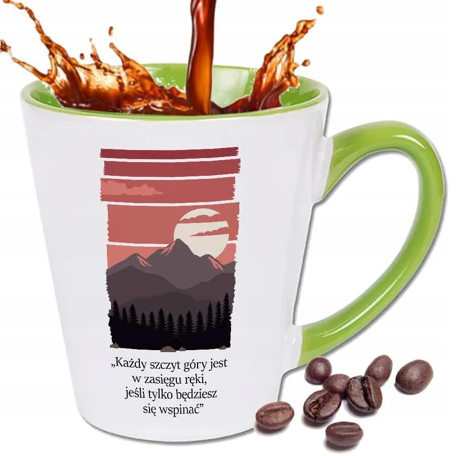 Kubek LATTE MAŁY 350 ML GÓRY BIESZCZADY KAWY WZORY