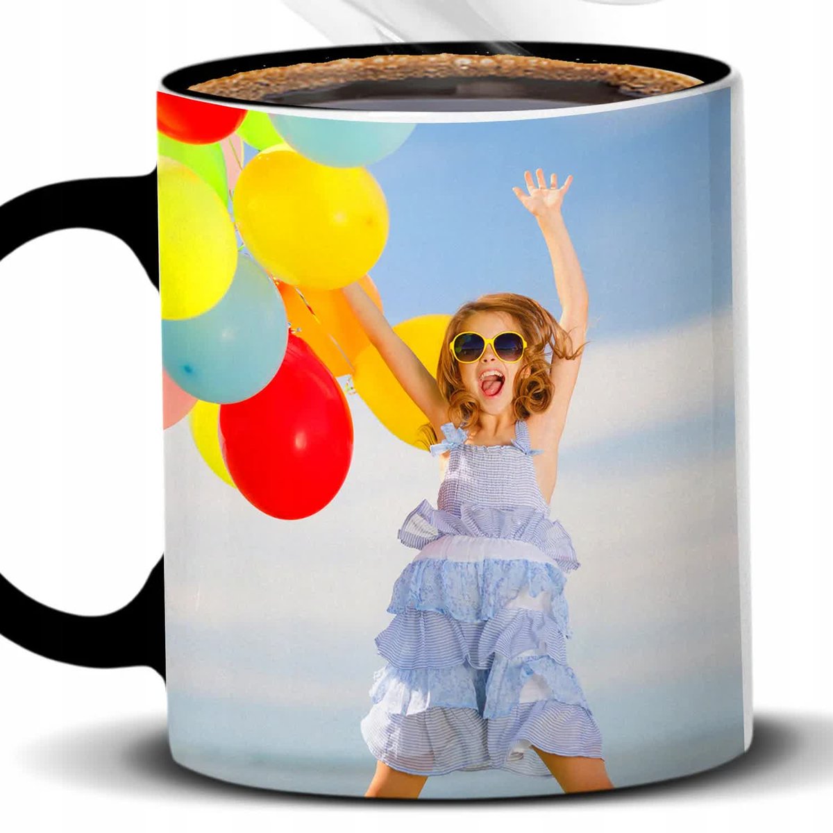 Kubek Z Nadrukiem WŁASNE ZDJĘCIA PREZENT Czarno Biały Kreator