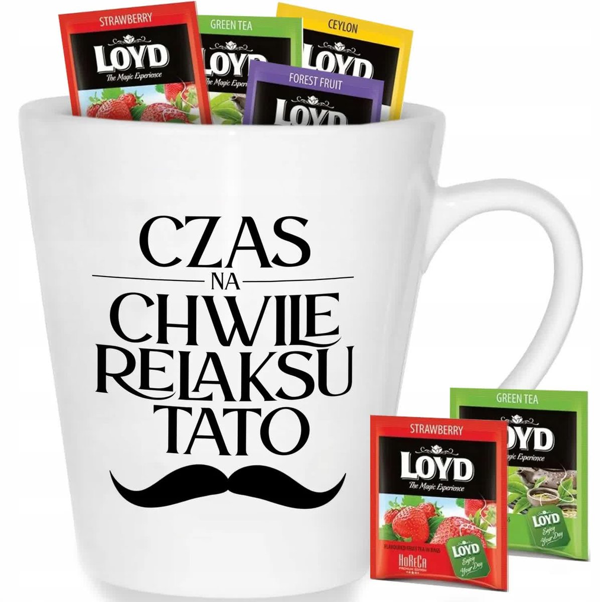 Kubek Biały Latte CZAS NA CHWILE RELAKSU TATO Na Prezent Dla Taty Wzory