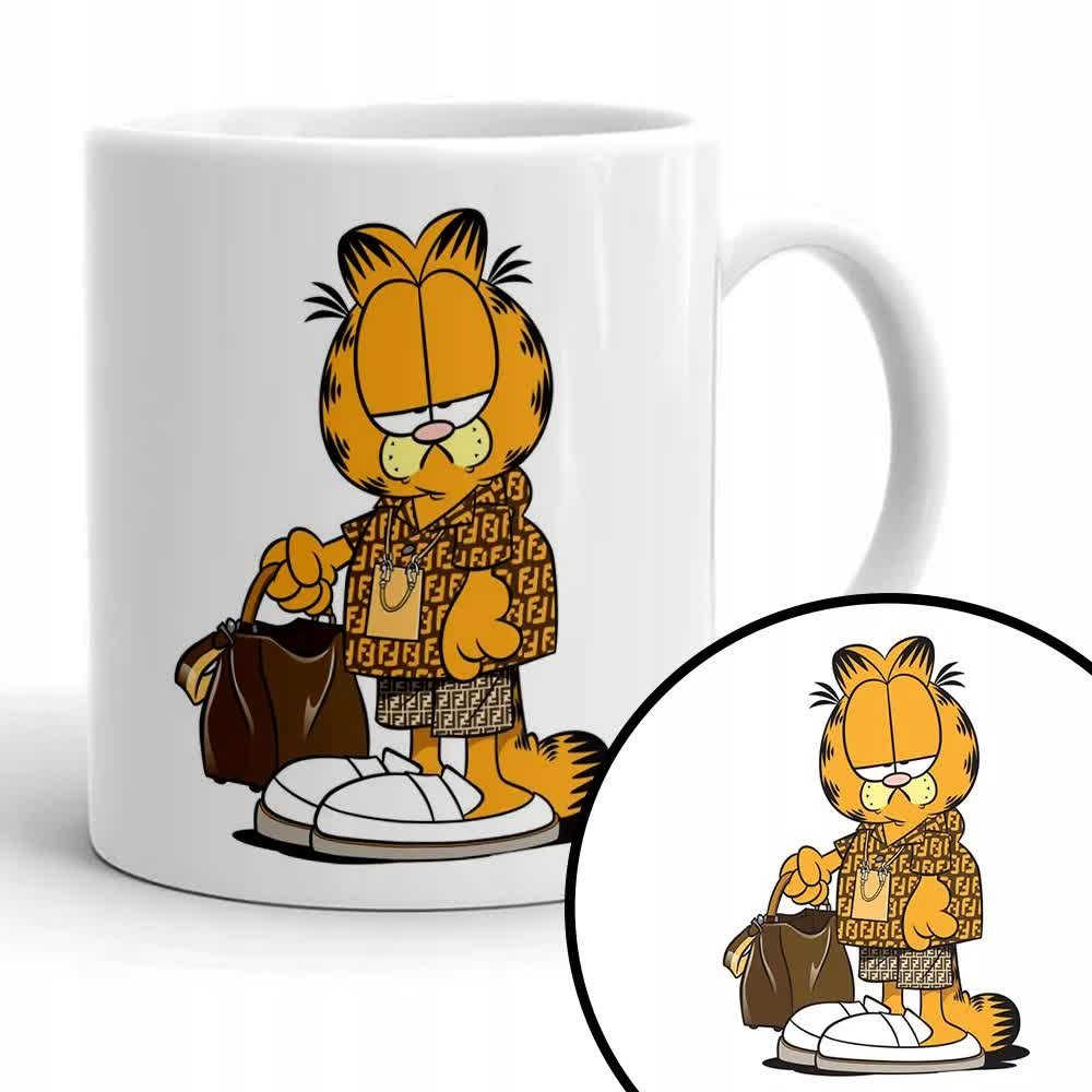 Kubek Biały Prezent Dla Dziecka BAJKI Garfield Wz