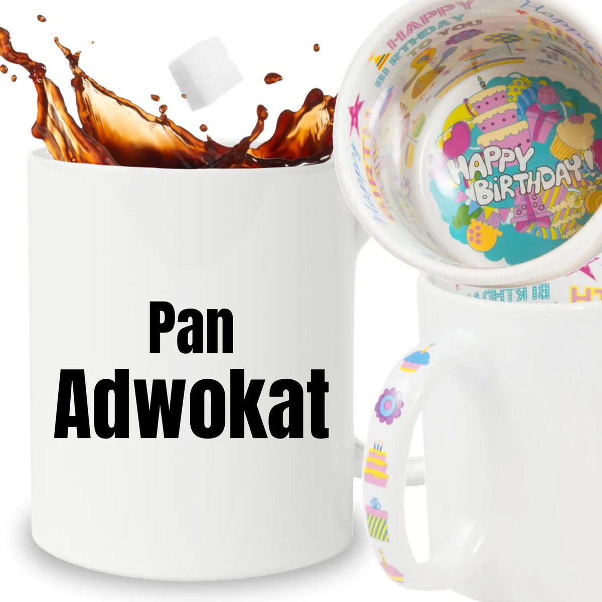KUBEK BIRTHDAY Na Prezent Urodziny Dla Faceta Mężczyzny PANA ADWOKATA Wzory