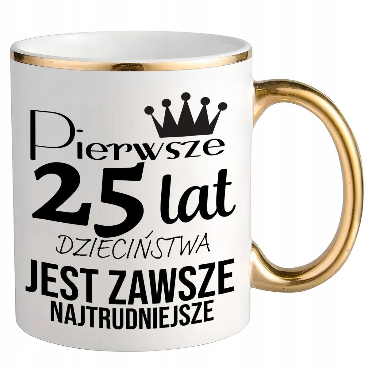 KUBEK BIAŁY 330ML IDEALNY PREZENT URODZINOWY NA 25 URODZINY TOP BEST WZORY