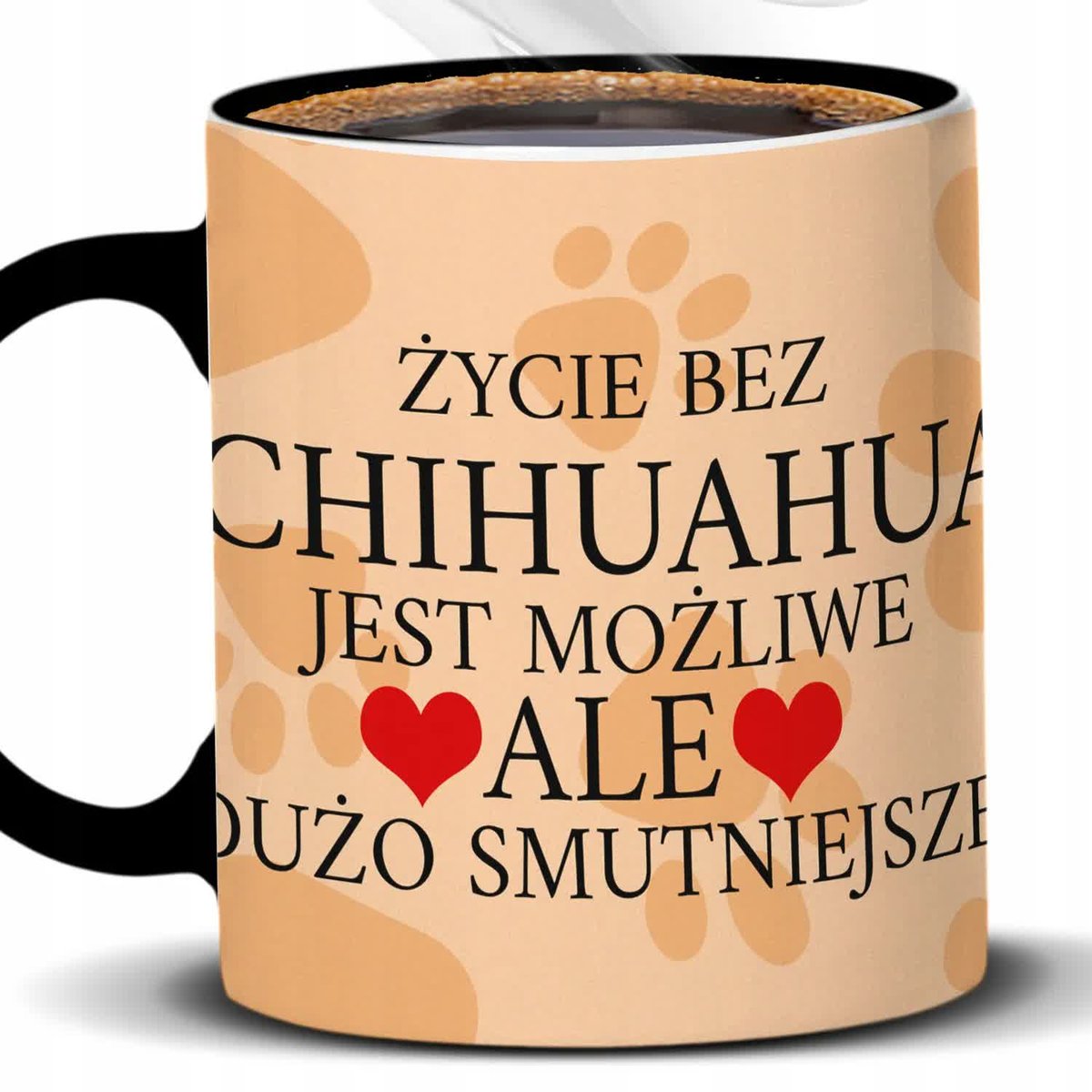 Kubek Z Nadrukiem PREZENT DLA FANA CHIHUAHUA Czarno Biały Kreator