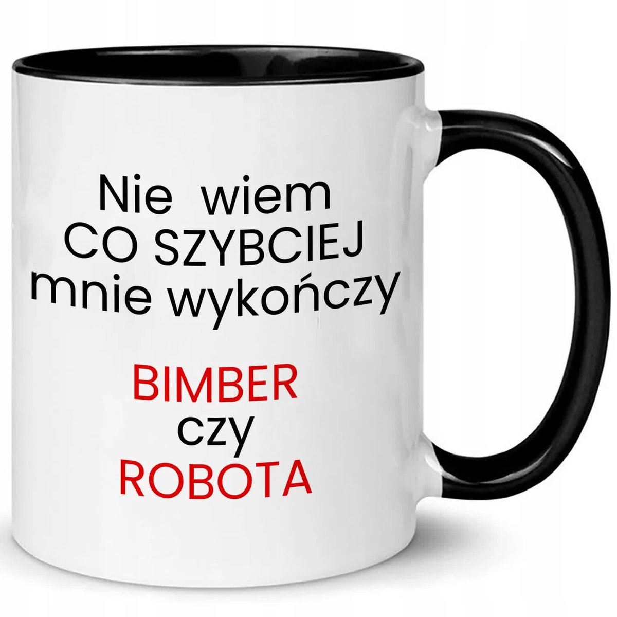 KUBEK BIAŁO-CZARNY IDEALNY PREZENT VIRAL BIMBER CZY ROBOTA MIX WZORY