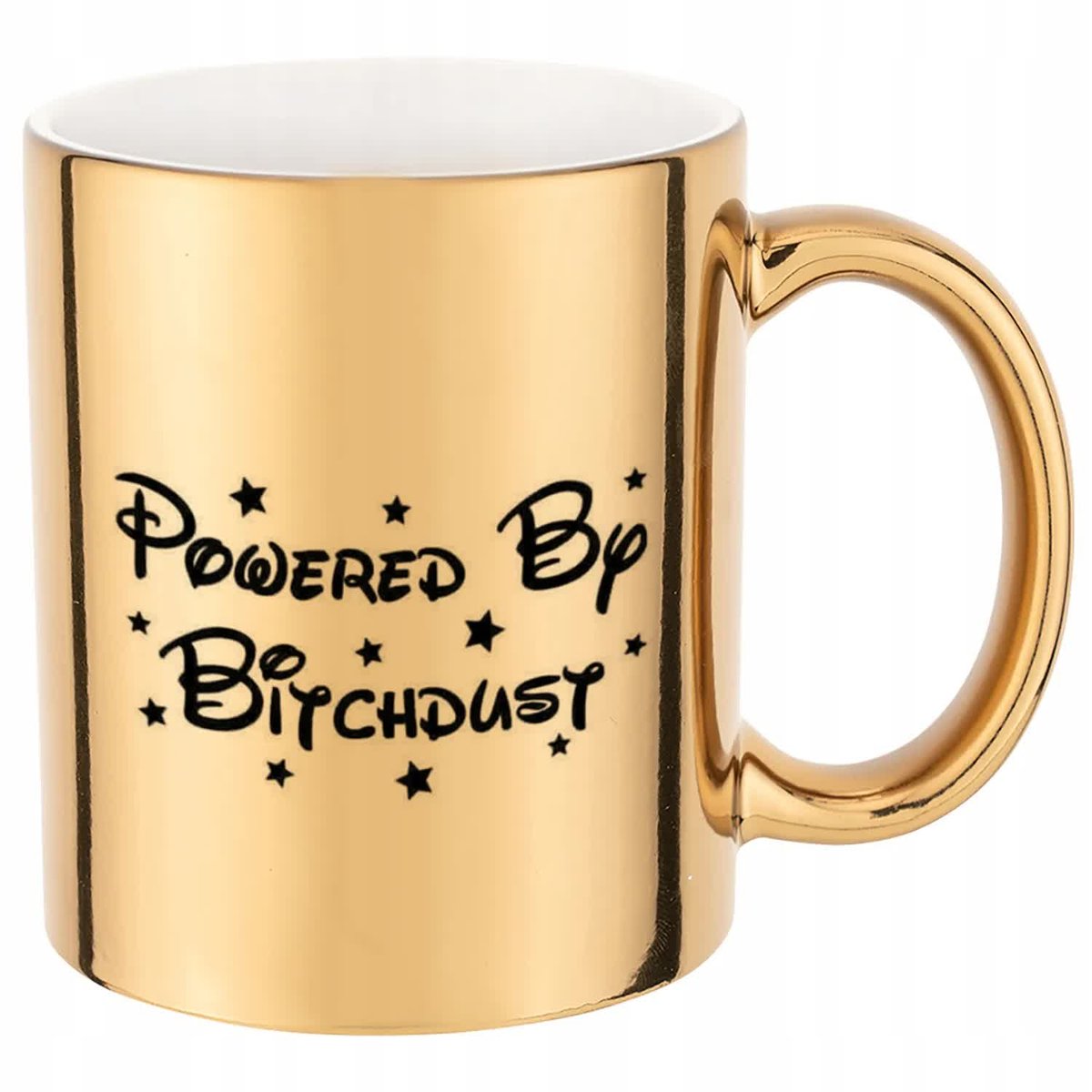 KUBEK ZŁOTY PREZENT POWERED BY B*TCHDUSTY HARDCORE DLA KOLEGI KOLEŻANKI wz