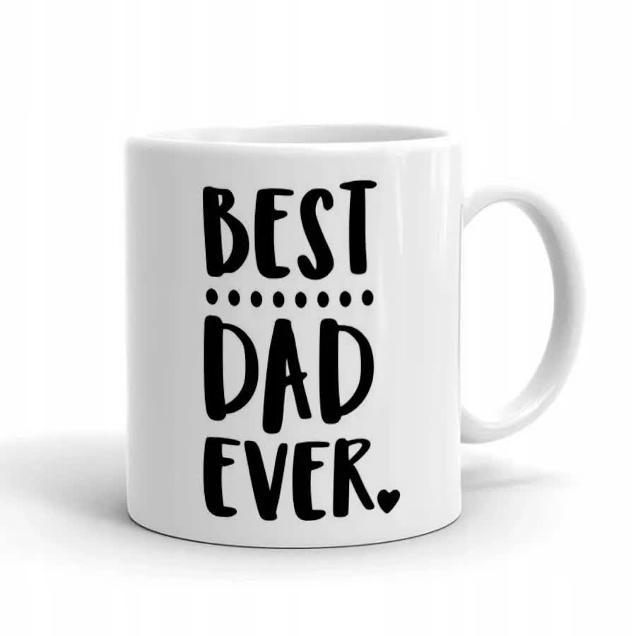 Kubek Biały prezent na Dzień Taty Ojca DAD WZORY