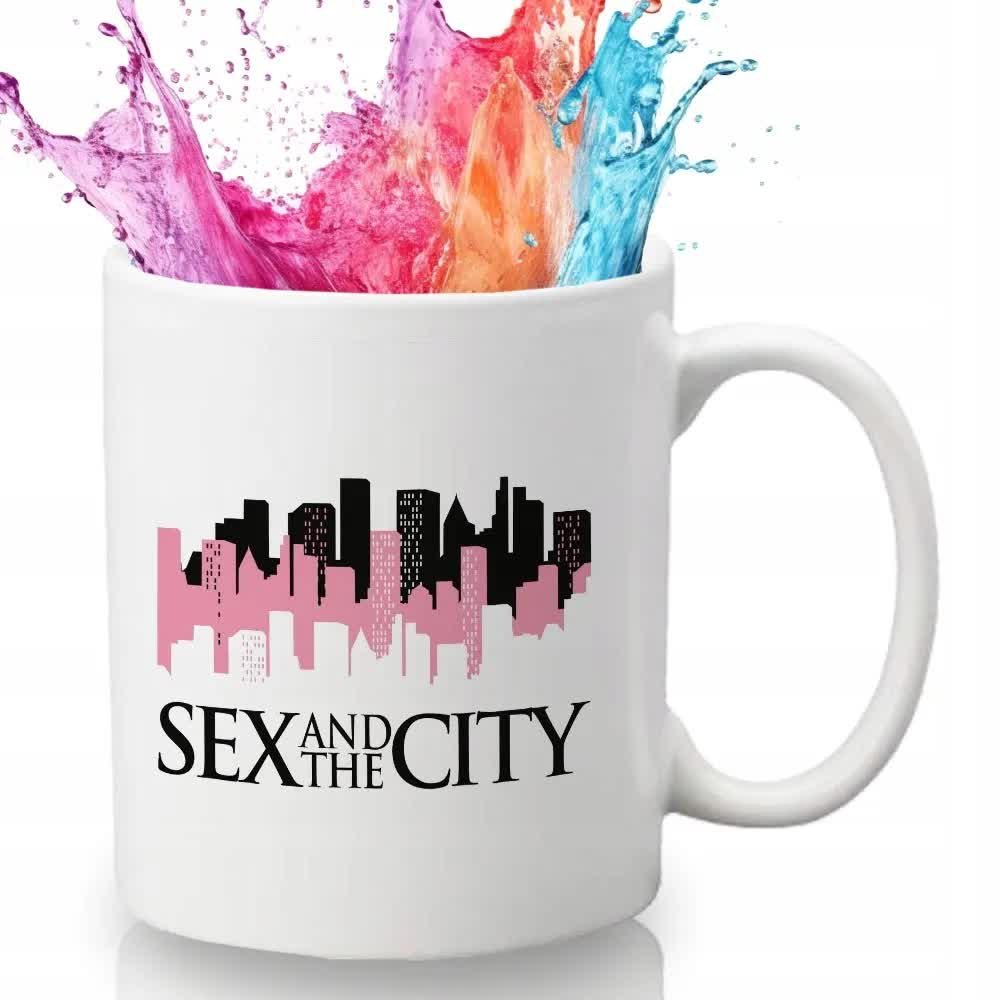 Kubek Biały 330ml SEX AND THE CITY Na Prezent Dla Fanek Serialu Wzory