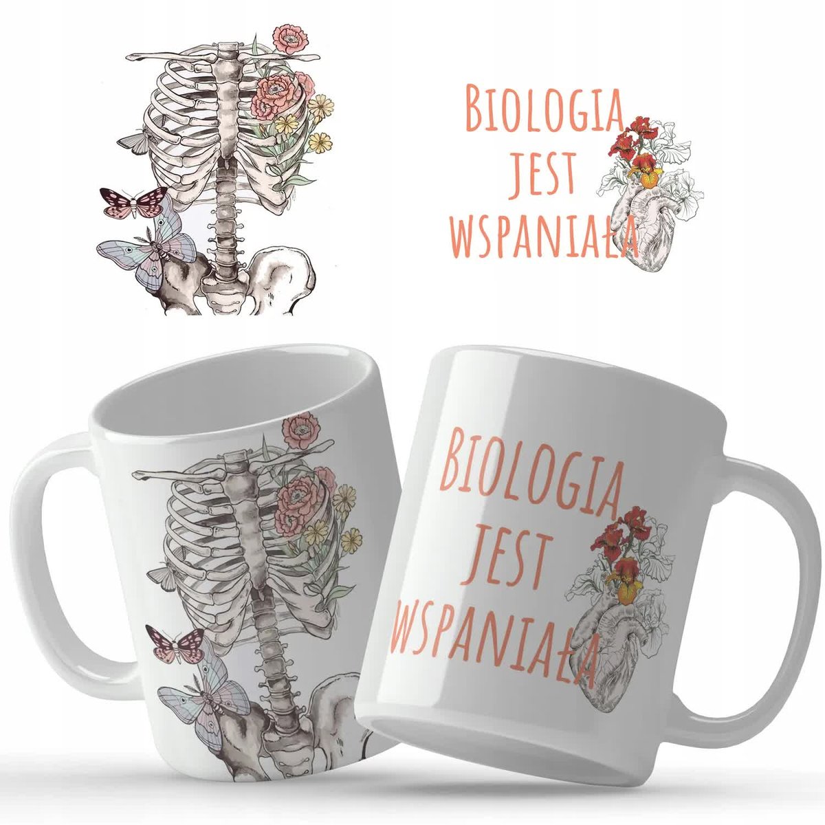 Kubek Biały Prezent Miłośnika Biologii BIOLOG Wz